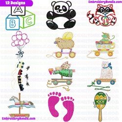 Kids And Toys Embroidery Design Bundle 39