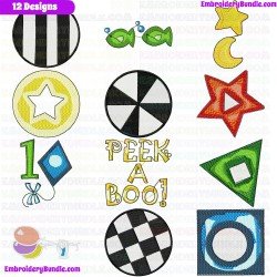 Kids And Toys Embroidery Design Bundle 4