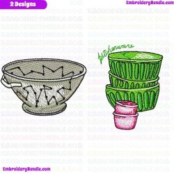 Kitchen And Tools Equipment Embroidery Design Bundle 13