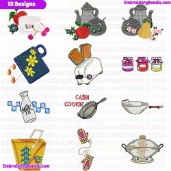 Kitchen And Tools Equipment Embroidery Design Bundle 5
