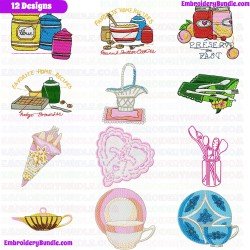 Kitchen And Tools Equipment Embroidery Design Bundle 7