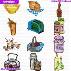 Kitchen And Tools Equipment Embroidery Design Bundle 9