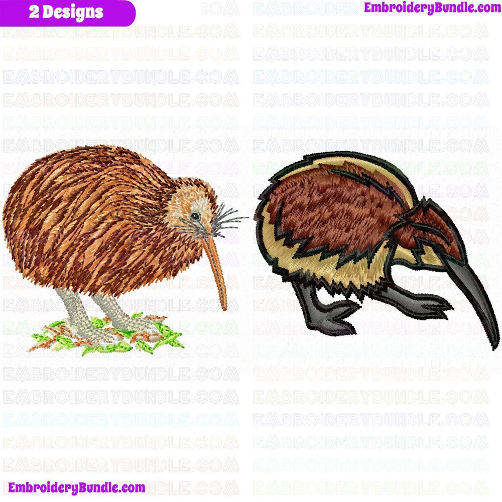 Kiwi Embroidery Design Bundle 1 Kiwi Embroidery Design Bundle 1