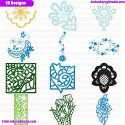 Lace Embroidery Design Bundle 4
