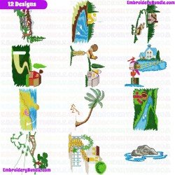 Landscapes Embroidery Design Bundle 1