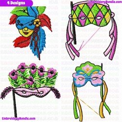 Masks Embroidery Design Bundle 1