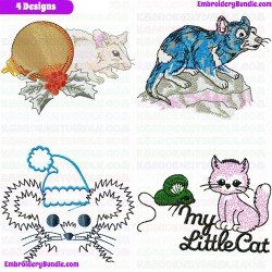 Mice Embroidery Design Bundle 8
