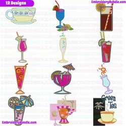 Mugs Embroidery Design Bundle 1