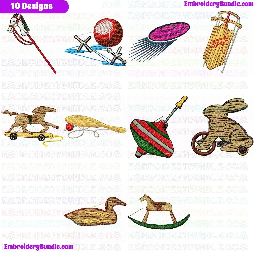 Old Toys Embroidery Design Bundle 1 Old Toys Embroidery Design Bundle 1
