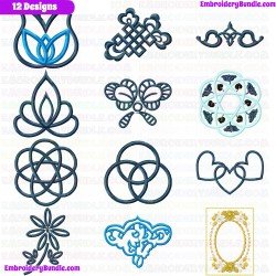 Patterns And Boards Embroidery Design Bundle 4