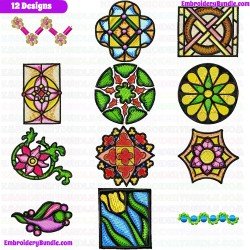 Patterns And Boards Embroidery Design Bundle 87
