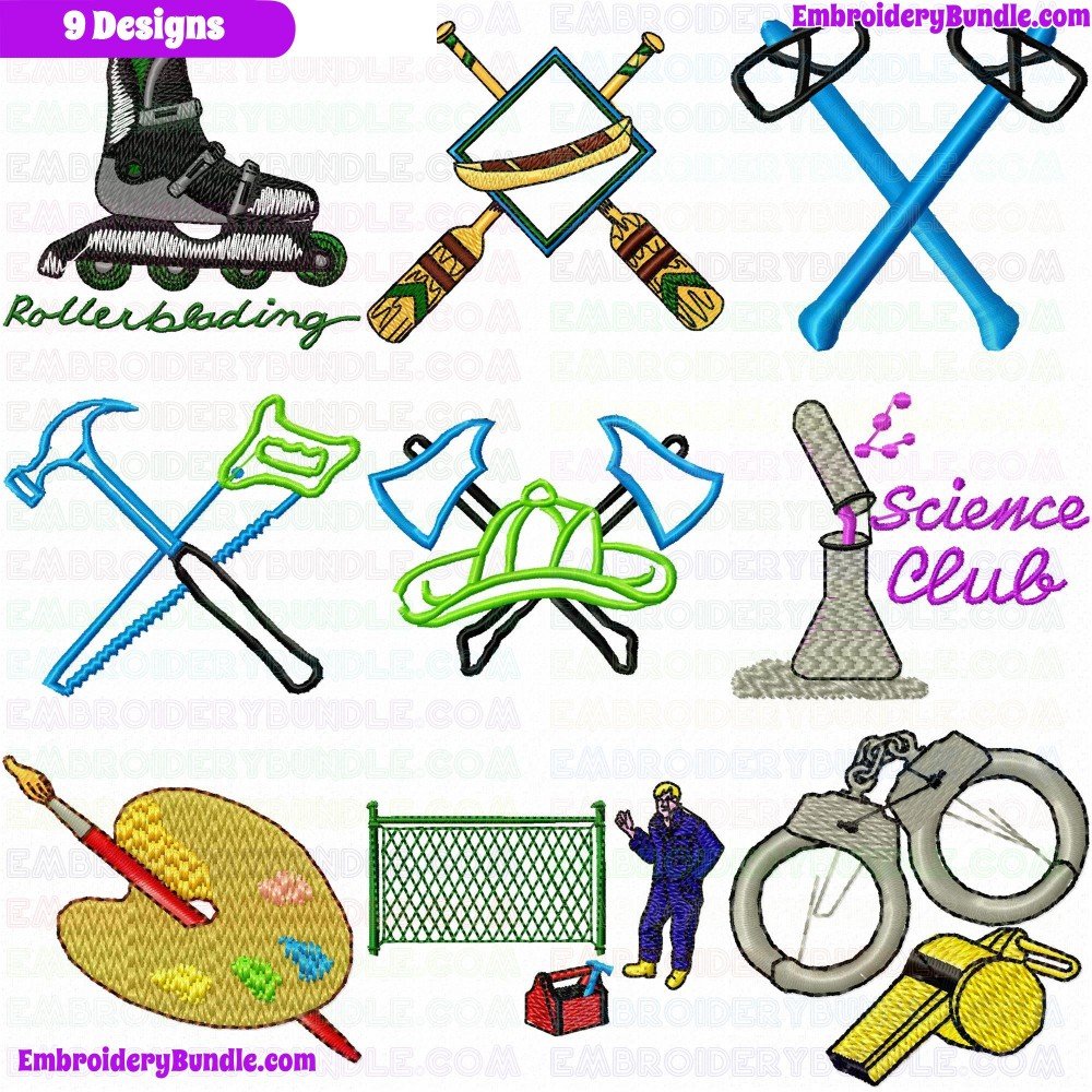 Professions Embroidery Design Bundle 2 Professions Embroidery Design Bundle 2