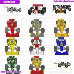 Race Cars Embroidery Design Bundle 1