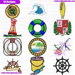 Sea Embroidery Design Bundle 5
