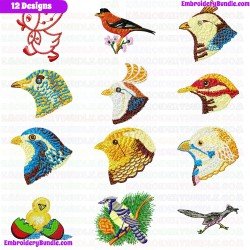 Small Birds Embroidery Design Bundle 15