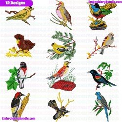 Small Birds Embroidery Design Bundle 16