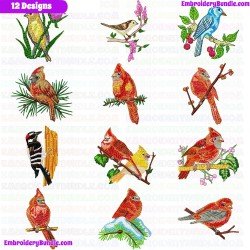 Small Birds Embroidery Design Bundle 8