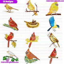 Small Birds Embroidery Design Bundle 9