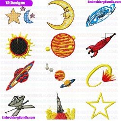 Space Designs Embroidery Design Bundle 1
