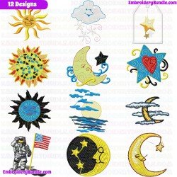 Space Designs Embroidery Design Bundle 3