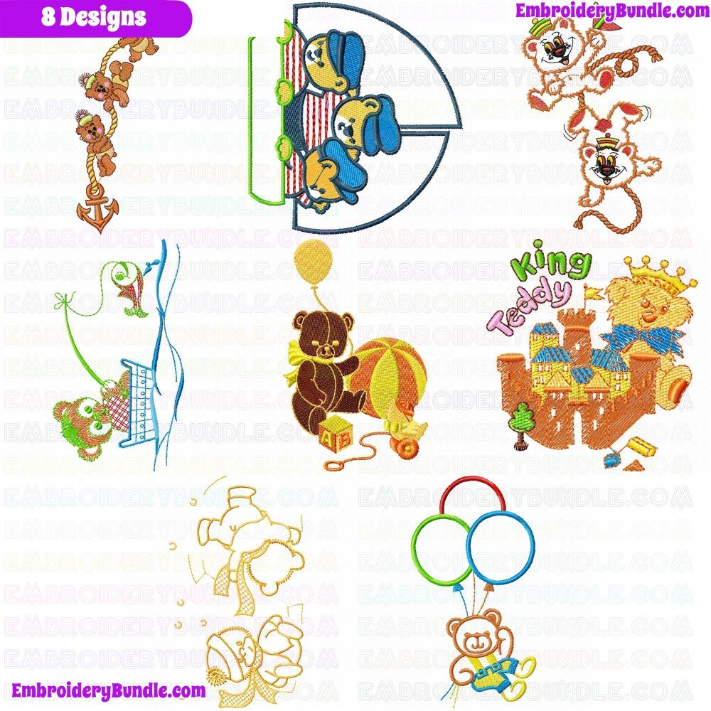 Teddy Embroidery Design Bundle 23 Teddy Embroidery Design Bundle 23