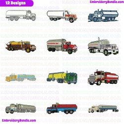 Truck Embroidery Design Bundle 5