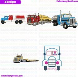 Truck Embroidery Design Bundle 8